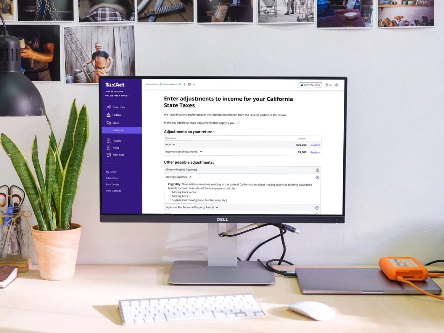 TaxAct Simply State Flow preview